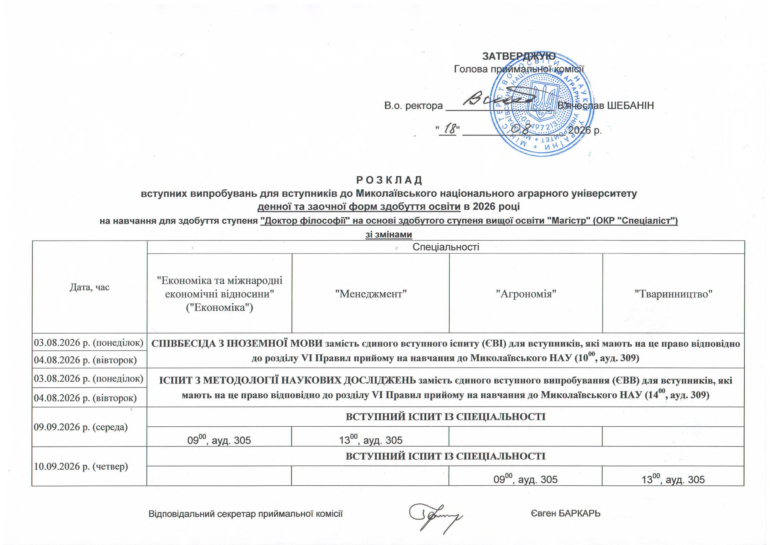 РОЗКЛАД ДФ 2026-2